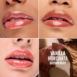 Maybelline Lip Gloss, Lifter Gel Click Pen with Passionfruit Oil, 24Hours Hydration & Reflective Glass-Like Shine, Scented Non-Sticky Formula to Smooth Lip Lines, Shade: 007 - Vanilla Hor