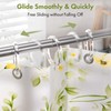 Amazer Plastic Shower Curtain Rings, 24 Pcs Shower Curtain Hooks,