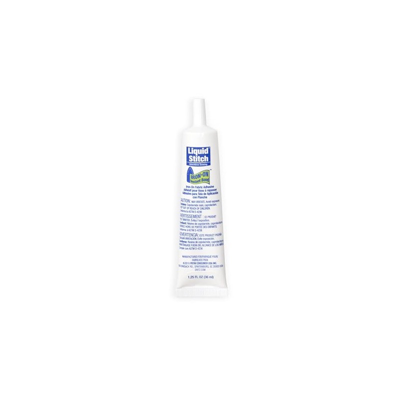 Dritz Liquid Stitch, 1.25 Fluid Ounce Iron-On Fabric Adhesive, White