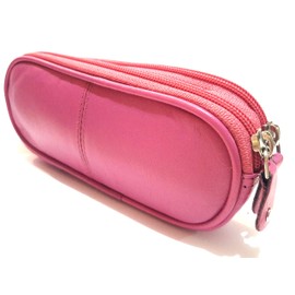 AKSHIDE Double Spectacles Case/Glasses Case/Glasses Pouch (Pink)