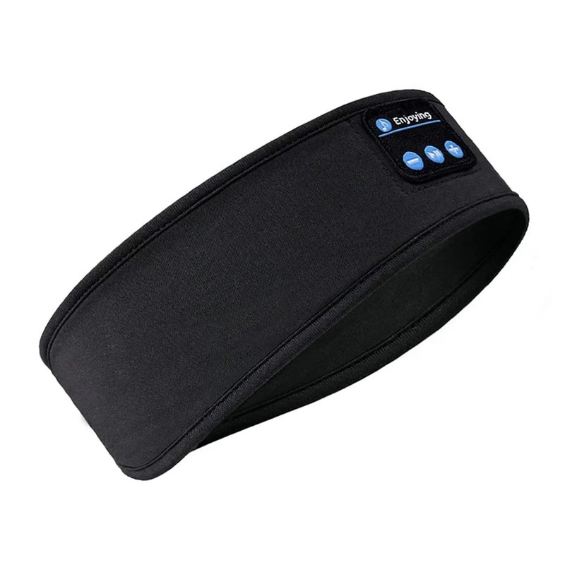 Bluetooth Sports Headband Wireless Sleep Headphones Exercise Music Headband Black