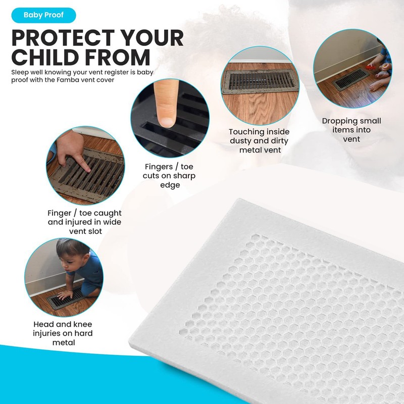 2Pcs Baby Proof Vent Cover Child Proof Safe Soft Silicone
