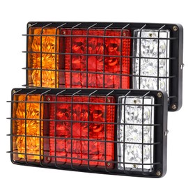 X-STYLE Tail Lamp, LED, 24 V, Truck, LED Marker Lamp, Turn Signal, Small, Brake Light, Warning Light, Trailer, Boat, Lift, Decoratra, Universal, Square Type, Left and Right