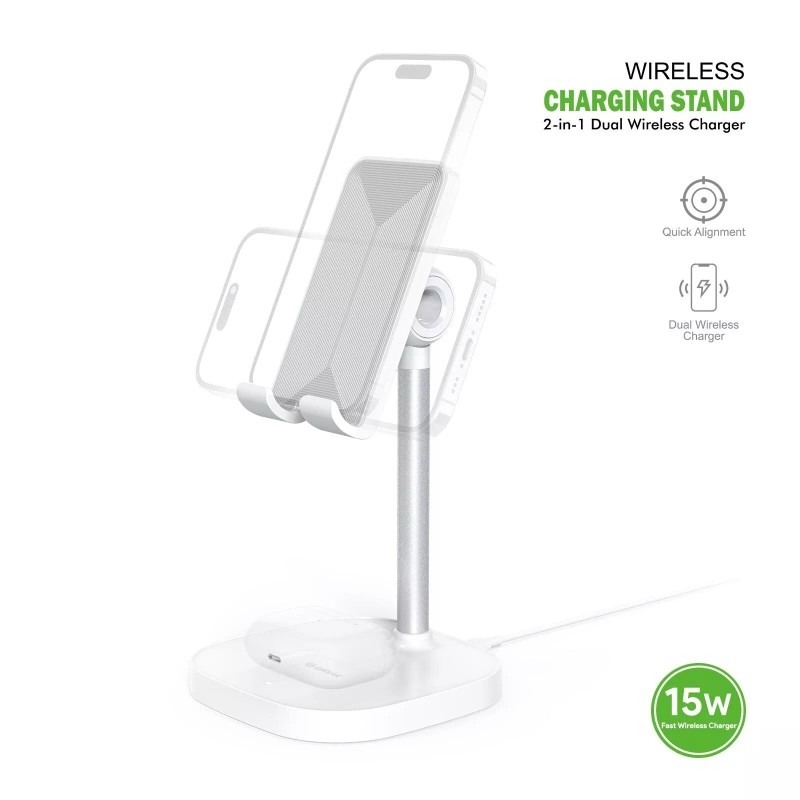 Esoulk 15W 2-in-1 Wireless Charging Mount Stand