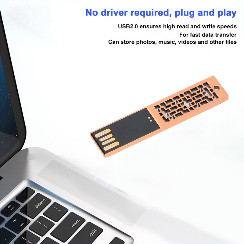 USB Flash Drive 16GB/32G/64G/128G Thumb Metal 2.0 Portable Waterproof Metal