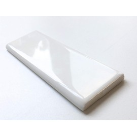 2x6 White Color Bullnose for 3x6 or 4x4 Wall Tile Color Code 0100 White (10)