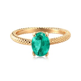 Valloey Rover Emerald Ring-Chunky Gold Rings for Women Non Tarnish 14K Gold Plated Stackable Vintage Snake Green Gemstone Solitaire Rings Statement Wedding Engagement Promise Ring Jewelry Gifts for Women Mom