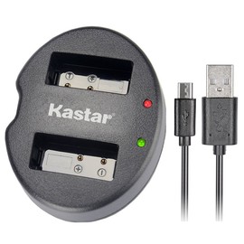 Kastar Dual USB Charger for LP-E10, LC-E10 and EOS 1100D, EOS 1200D, EOS Rebel T3, EOS Rebel T5, EOS Kiss X50, EOS Kiss X70 DSLR Camera & Canon LPE10 Grip