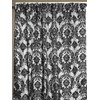 lovemyfabric Taffeta Flocking Damask Print Window Curtain Panel/Stage Backdrop/Photography Backdrop-Black