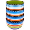 Tequila Sunrise Ice Cream Bowls Set of 4, 5.25-Inch Colorful