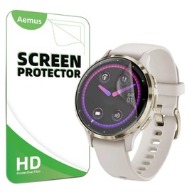 Aemus Compatible for Garmin Venu 3S / Venu 4 41mm / vivoactive 6 / vivoactive 5 Screen Protector (4 Pack) Smart Watch Flexible Full Coverage TPU Clear Film (Venu 3S)
