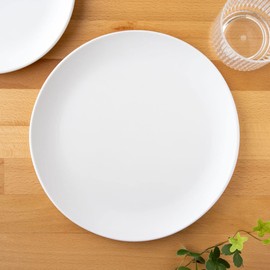 Tarhong TCC1105MDPW Matte Craft Coupe Dinner Plate, 10.6 inches (27 cm), Dish, Crack-resistant, Melamine Tableware, Plastic, Dishwasher Safe, One-Plate, Stylish, Cute, Lightweight, Outdoor, Camping