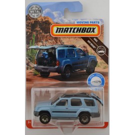 Light Blue 2000 Nissan Xterra 2018 Matchbox Moving Parts Off-Road Series 1:64 Scale Collectible Die Cast Metal Toy Car Model with Opening Hatchback