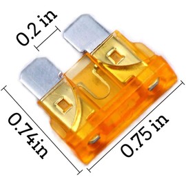 100 Pack Auto Fuses 5 AMP ATC/ATO Standard Regular Fuse Blade 5A Car Truck Boat Marine RV
