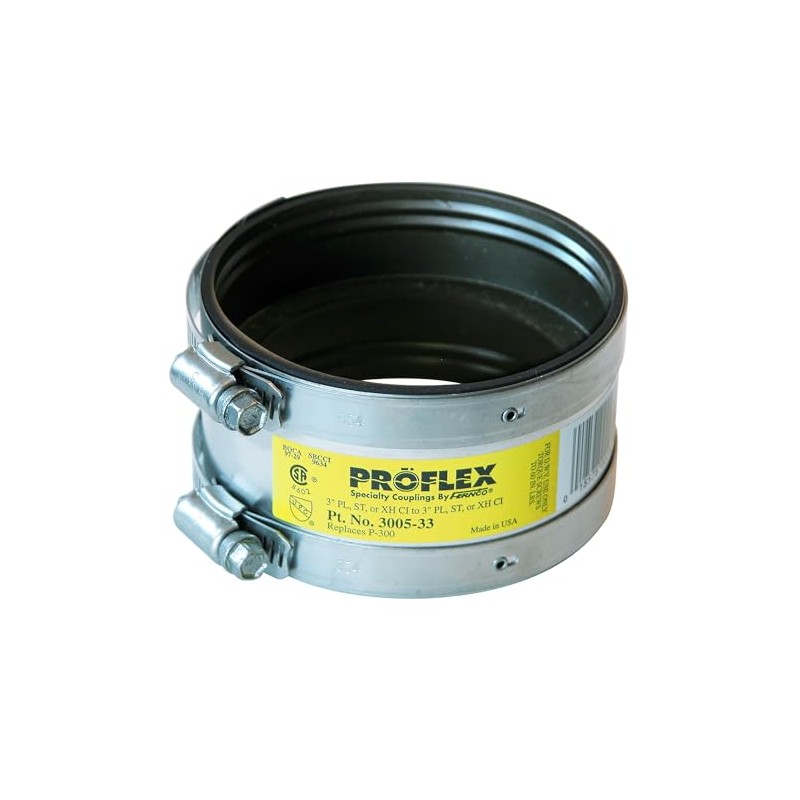 Fernco ProFlex P3005-33 3" Shielded Above Ground Pipe Coupling for