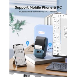 NIIMBOT M2 Label Maker with Tape 2Inch Thermal Transfer Color Printing Bluetooth Sticker Printer Rechargeable for Office Small Business School Home Cable Storage, Compatible with Phones & PC