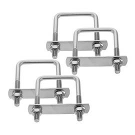 iplusmile 4pcs U-Shaped Square Clamp Stainless Steel U-Bolts for Secure Fastening Camper Trailers and Applications Right Angle Design for Stability Easy Installation