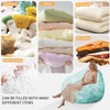 TRAVEVA Fluffy Faux Fur Bean Bag Chair Cover for Living