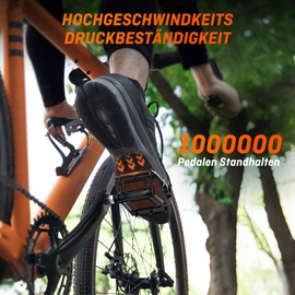 HENMI Bicycle Pedals 9/16 Inch Aluminium with Integrated Non-Slip Nails, MTB Pedals with Sealed Bearings, 1 Million Pedal Frequencies, Non-Slip for E-Bike, MTB, Road Bike, Trekking