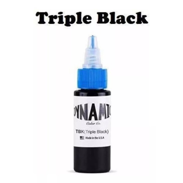 Dynamic Ink Triple Black Tinta Negra Super Black Intenze 1oz