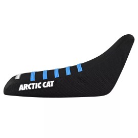 Enjoy Mfg Arctic Cat 50 90 Gripper Seat Cover  2002 - 2005  ALL BLACK/LIGHT BLUE ribs #256