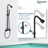 Cinwiny Matte Black Wall Mount Outdoor Shower Kit with Hand