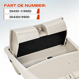 YCLL Overhead Console Map Reading Light Compatible with Nissan Altima Teana 2013-2018,Nissan Sentra 2013-2015,OE# 26430-C990D