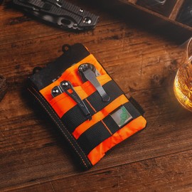 VIPERADE VE18 X-Pac Small EDC Bag, Small Tool Bag with 6 Pockets, EDC Tool Organiser Bag for Men, Small EDC Multitool Pockets Organiser Pocket Pouch with Velcro Area - Orange