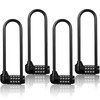 Shimeyao 4 Pieces 6 Inch Long Shackle Combination Lock 4