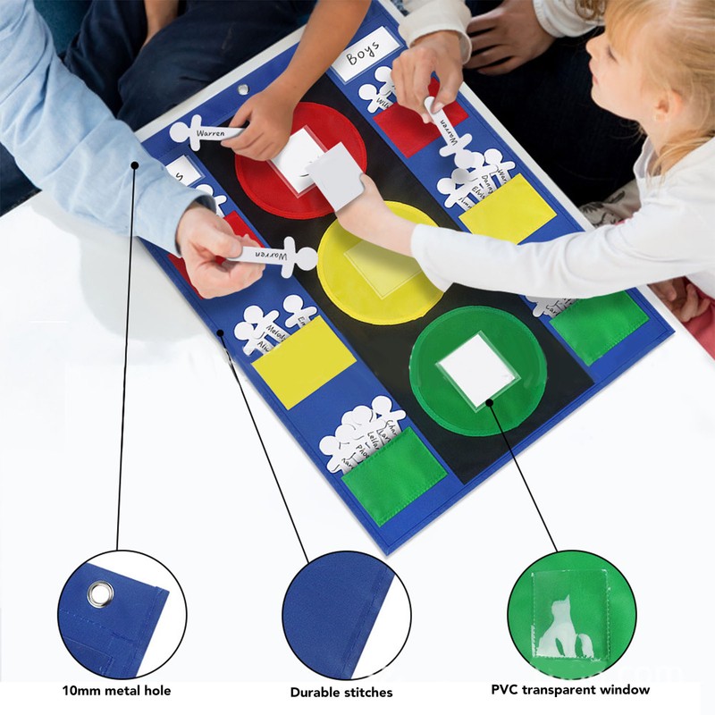 Stoplight Learning Pocket Chart Dry Erase Cards Pen Behavioral Management