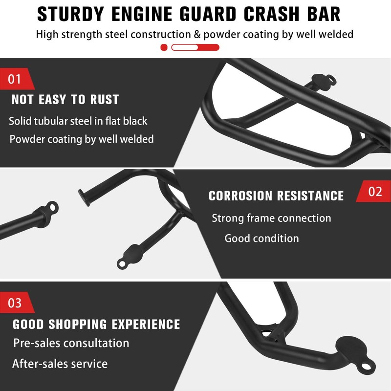 CHIFUN Engine Guard Highway Crash Bars Compatible with Harley Pan