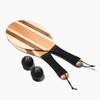 Brazilian Frescobol Paddle Set – 2 Natural Wood Beach Paddles