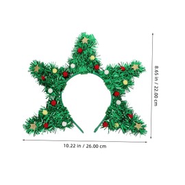 minkissy Christmas Party Decorations Headbands Christmas Tree Hair Accessory Christmas Hair Bands Christmas Decoration Socks Christmas Party Headband Festive Holiday Non-woven Fabric Green