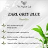 Earl Grey Blue Flower Loose Leaf Tea, Bergamot Oil, Resealable