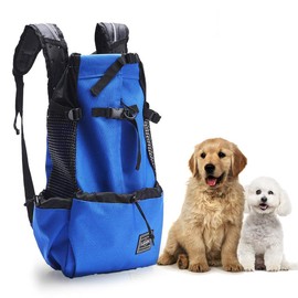 Woolala Light Weight Pet Carrier Backpack for Small and Medium Dogs, Veterinarian Approved Safe Bag for Travel - Easy Take Space Saving- Blue S