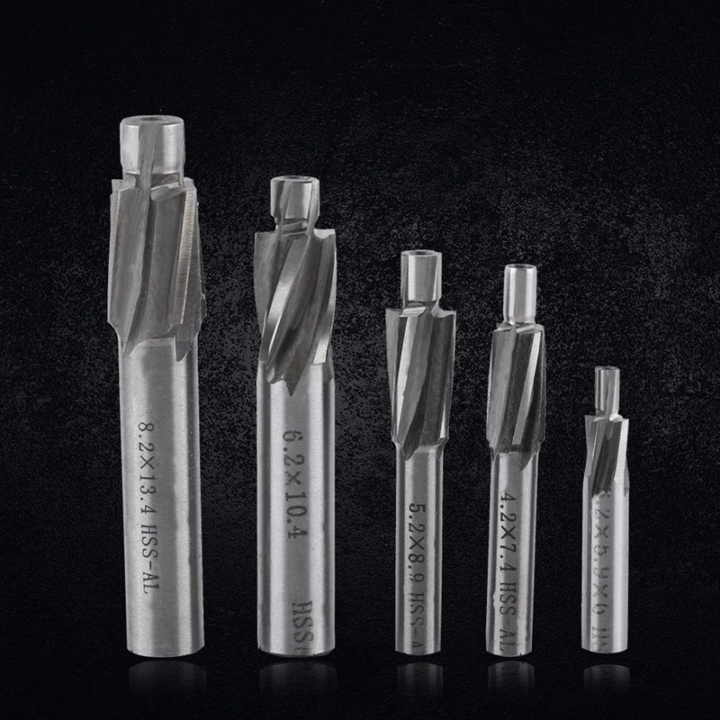 5pcs Countersink End Mill, M3-M8 Counterbore Drill Bit, Professional Counter