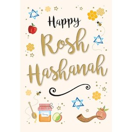 Regal Publishing Jewish Card, Happy Rosh Hashanah - 7 x 5 inches