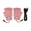 USB Heated Gloves Mitten Men Women Winter Knitted Fingerless Hand