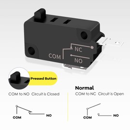 KW3AT-16 Microwave Oven Door Switch Replacement Part 16A 125/250V Microwave Oven Door Interlock Switch(2 Normally Open and 1 Normally Closed)