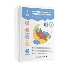 Waterproof Mattress Protector Baby 60 x 120 cm for Baby Cot, Bed Pads 60 x 120 cm, Easy to Install, Soft, Breathable, Mattress Topper Machine Washable, Certified Oeko Tex