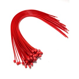Cable Ties - 450mm x 4.8mm - Extra Long Cable Ties - High Quality Nylon Cable Ties (50, Red)