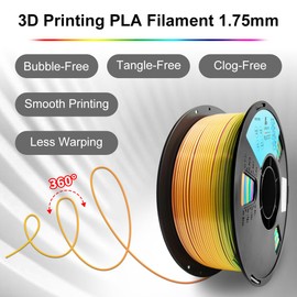 Lumizone PLA 3D Printer Filament PLA Filament 1.75mm Silk Macaron 3D Printing Filament Dimensional Accuracy +/- 0.02mm, 1KG Spool(2.2lbs) Tangle-Free, Bubble-Free, Fit with Most FDM 3D Printers