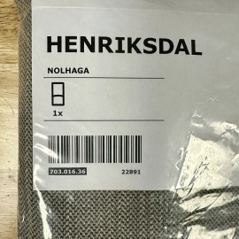 Ikea HENRIKSDAL  21” Chair Cover Slipcover 703.016.36 Nolhaga gray-beige