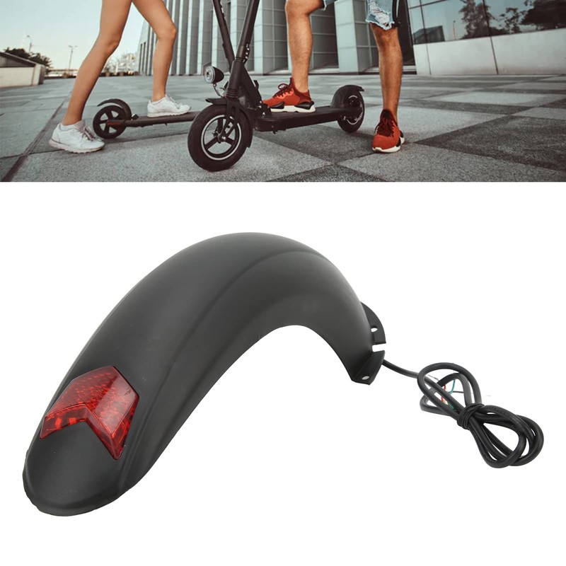 equlup Scooter Rear Mudguard with Tail Light, 10in Scooter Splash
