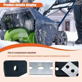 Fenhaliny 3/8 inch Snow Blower Impeller Modification Rubber Kits, 3/8inch 3-Blade Stainless Universal for Modifies 2-Stage Machine (Sets of 3)