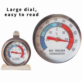 12 Pack Refrigerator Freezer Thermometer, Large Dial Freezer Thermometer, Cooler/Fridge/Refrigerator Thermometer
