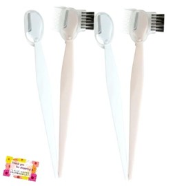 (Small head makes it easy to shape eyebrows. Eyebrow Razor with Safety Guard, Cap Included, Comb & Brush, Raw Hair, Facial Care, Facial Shaving, Set of 2