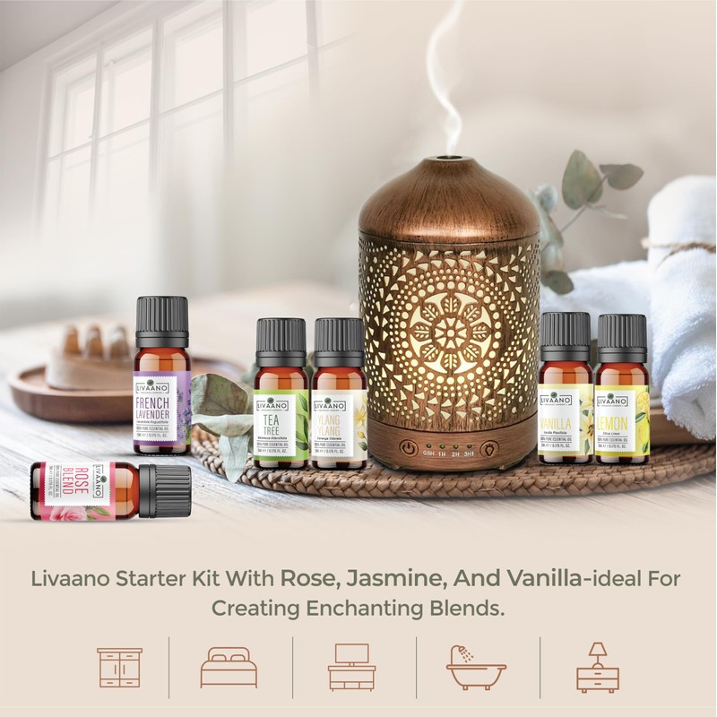 Livaano LIVAANO Essential Oils Set C 100% Pure Aromatherapy Oils
