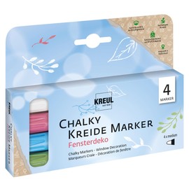 KREUL 22709 Chalky Chalk Markers Set of 4 Window Decoration