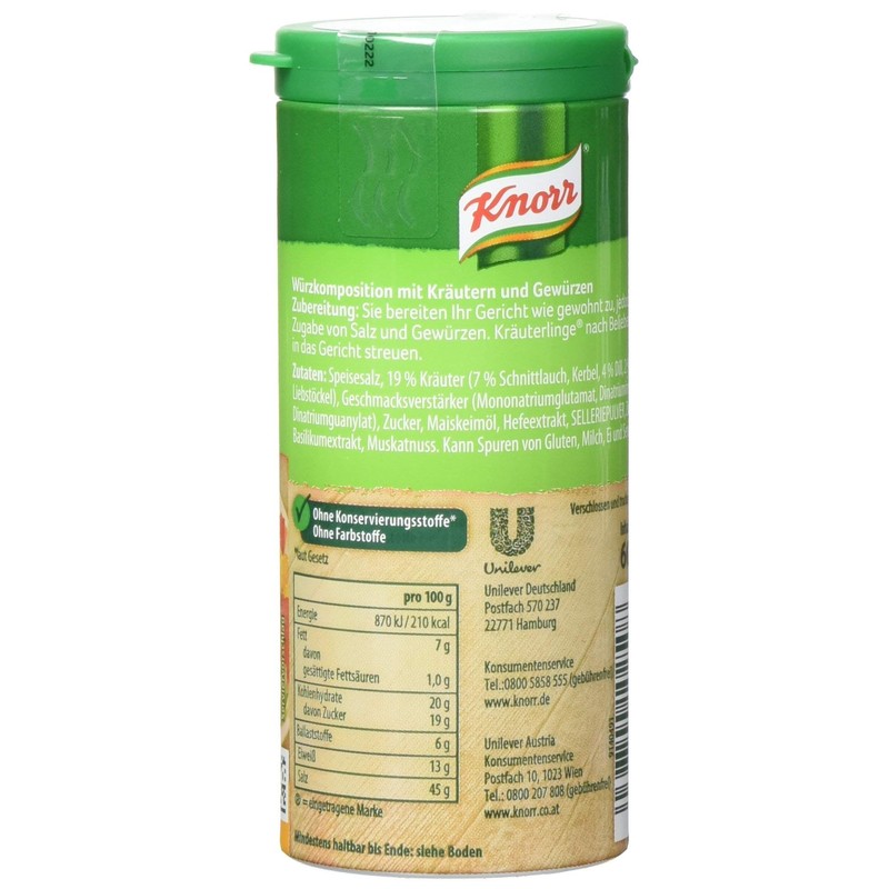 Knorr Garden Herbs Seasoning Mix (Knorr Kräuterlinge Gartenkräuter), 2.1oz (60g)